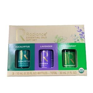3 Pk Radiance Essential Oil Set 10ml EA Eucalyptus, Lavender & Peppermint